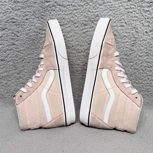 Vans x Disney Sk8 Hi Mickey Minnie Flowers Womens Size 10 Sneakers Pink Leather - Picture 6 of 9